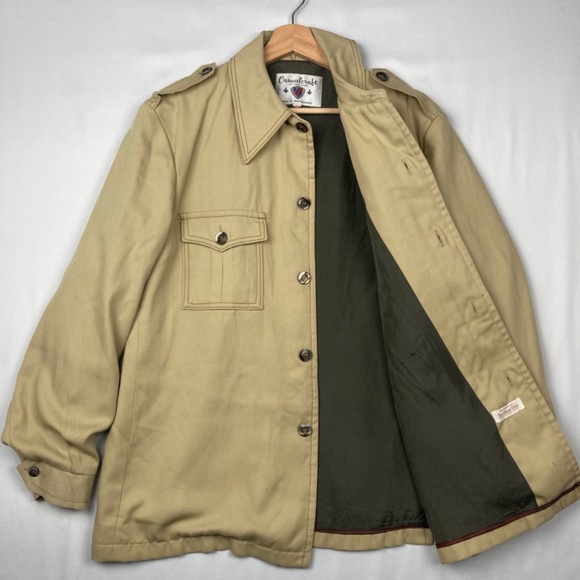 Vintage Casualcraft New York Jacket Weatherwear Kahki Button Down Size 42 - Picture 5 of 7